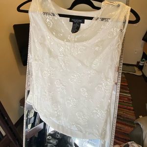 lace top - WHITE